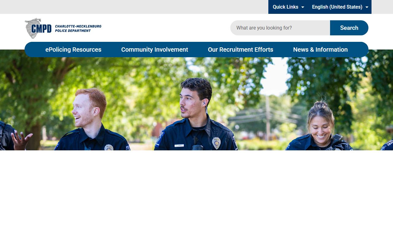 Charlotte-Mecklenburg Police Department headquarters and jail roster access point