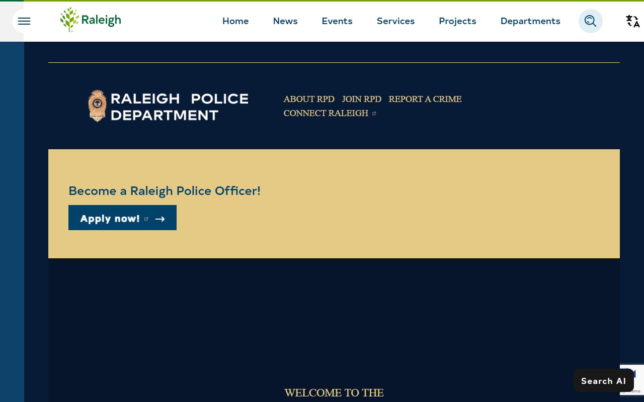 Raleigh Police Department headquarters and jail roster booking records