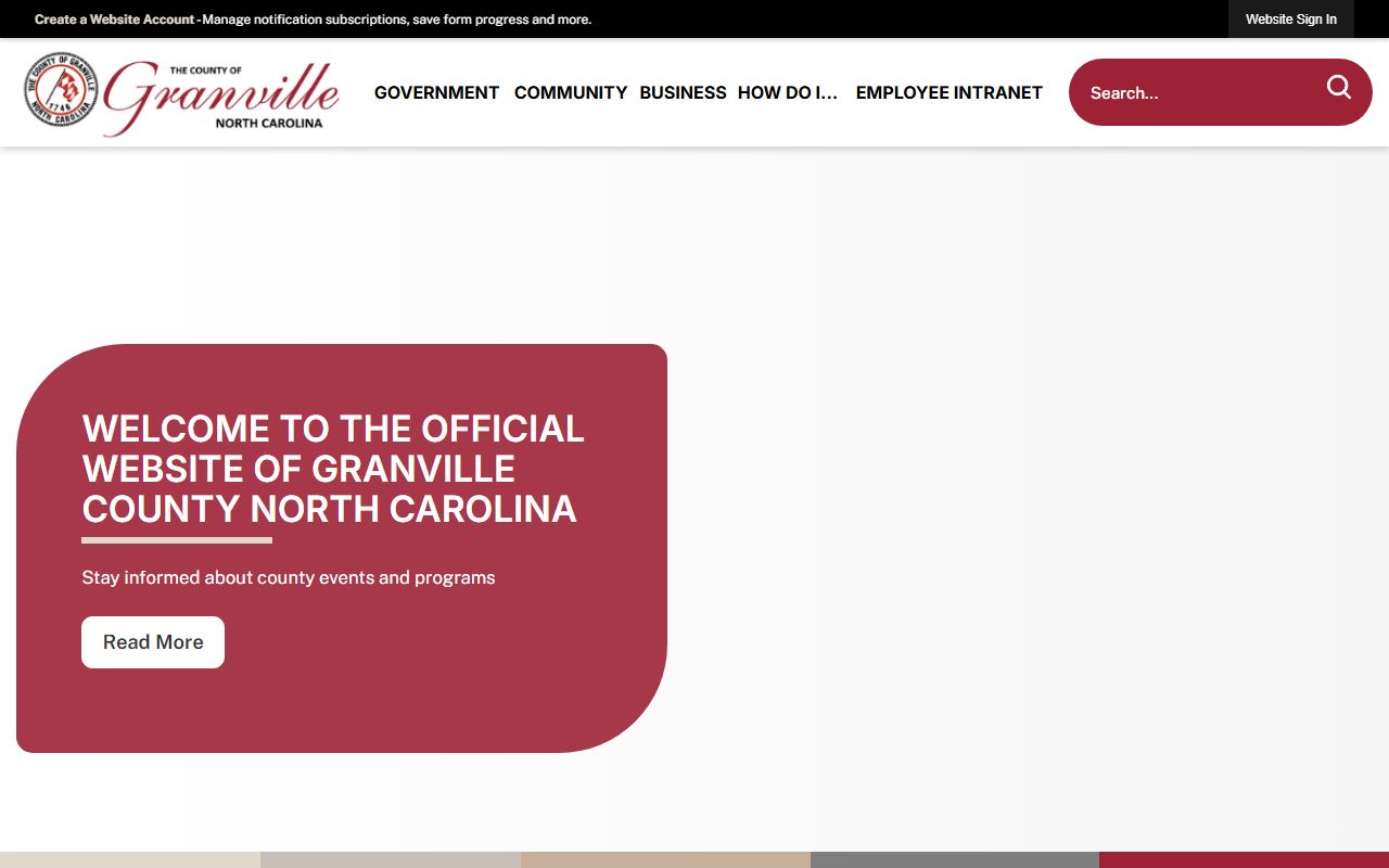 Granville County Sheriff's Office jail roster information page