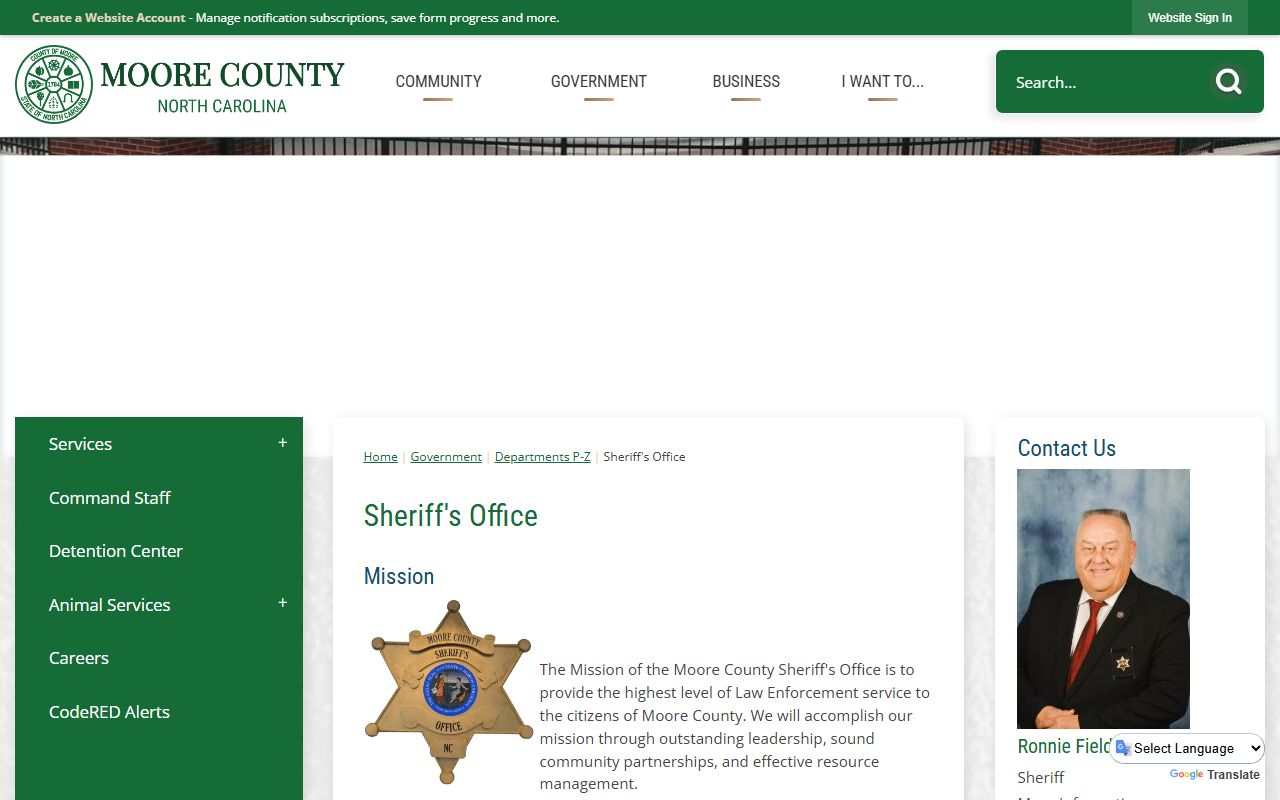 Moore County jail roster sheriff's office
