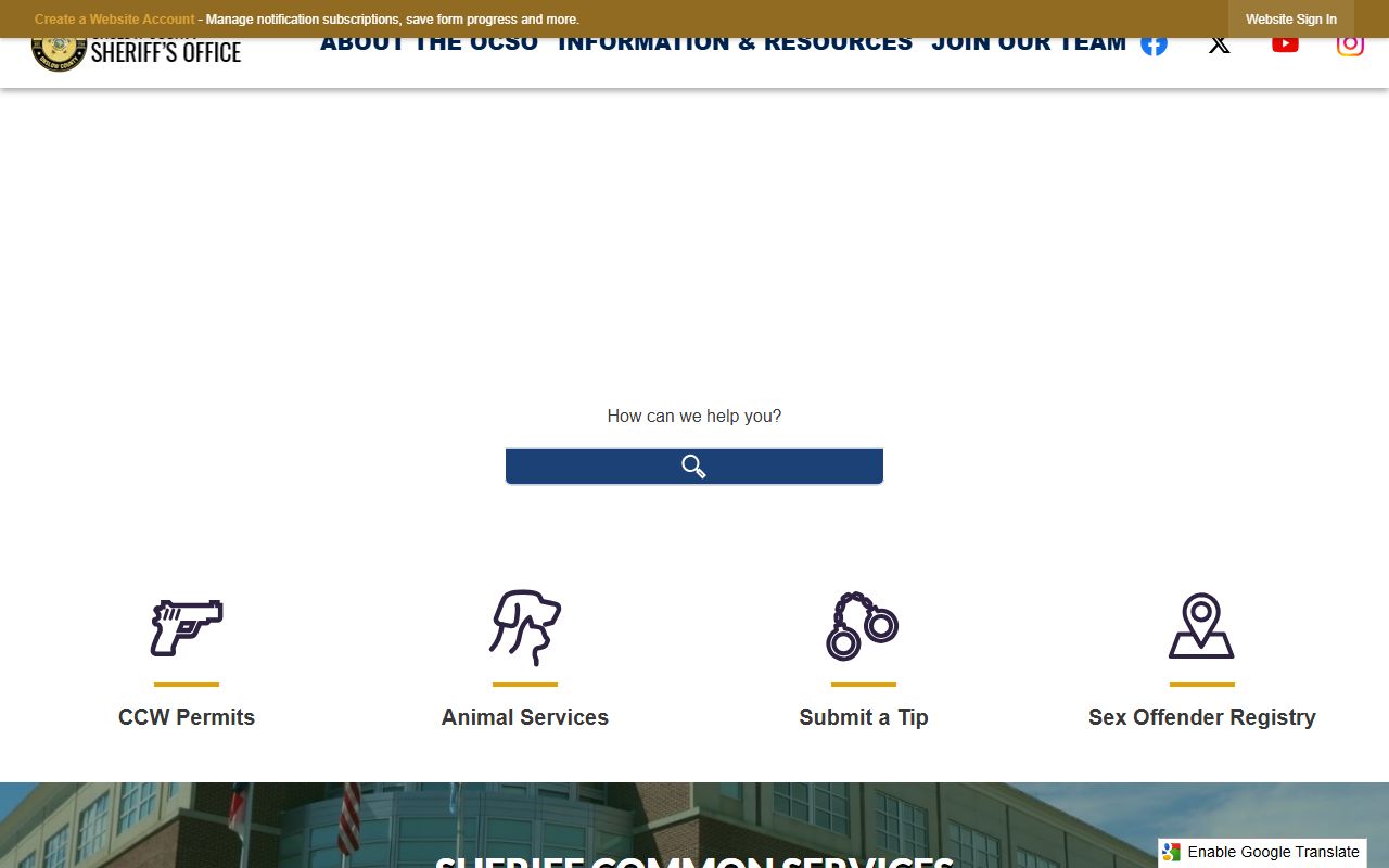 Onslow County Sheriff's Office and jail roster resource