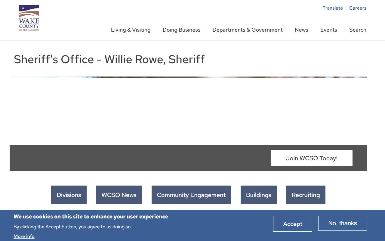 Wake County Sheriff's Office and detention center for jail roster records