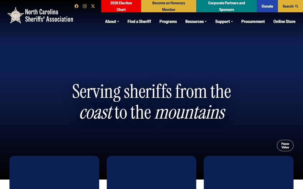 North Carolina Sheriffs Association for jail roster information